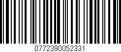 Código de barras (EAN, GTIN, SKU, ISBN): '0772390052331'
