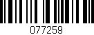 Código de barras (EAN, GTIN, SKU, ISBN): '077259'
