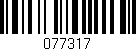 Código de barras (EAN, GTIN, SKU, ISBN): '077317'