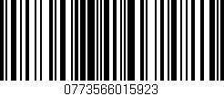 Código de barras (EAN, GTIN, SKU, ISBN): '0773566015923'