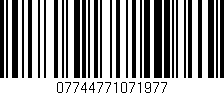 Código de barras (EAN, GTIN, SKU, ISBN): '07744771071977'