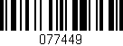 Código de barras (EAN, GTIN, SKU, ISBN): '077449'