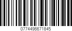 Código de barras (EAN, GTIN, SKU, ISBN): '0774496671845'