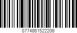 Código de barras (EAN, GTIN, SKU, ISBN): '0774861522208'