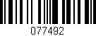 Código de barras (EAN, GTIN, SKU, ISBN): '077492'