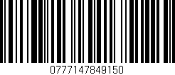 Código de barras (EAN, GTIN, SKU, ISBN): '0777147849150'
