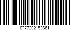 Código de barras (EAN, GTIN, SKU, ISBN): '0777202158661'