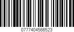 Código de barras (EAN, GTIN, SKU, ISBN): '0777404566523'