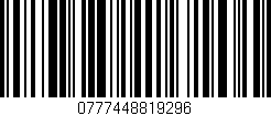Código de barras (EAN, GTIN, SKU, ISBN): '0777448819296'