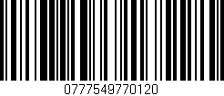 Código de barras (EAN, GTIN, SKU, ISBN): '0777549770120'