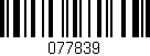 Código de barras (EAN, GTIN, SKU, ISBN): '077839'