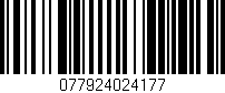 Código de barras (EAN, GTIN, SKU, ISBN): '077924024177'
