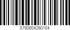 Código de barras (EAN, GTIN, SKU, ISBN): '0780804280104'