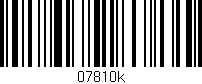 Código de barras (EAN, GTIN, SKU, ISBN): '07810k'