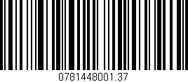 Código de barras (EAN, GTIN, SKU, ISBN): '0781448001.37'