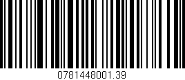 Código de barras (EAN, GTIN, SKU, ISBN): '0781448001.39'