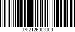Código de barras (EAN, GTIN, SKU, ISBN): '0782126003003'