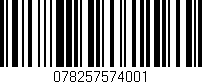 Código de barras (EAN, GTIN, SKU, ISBN): '078257574001'