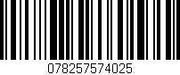 Código de barras (EAN, GTIN, SKU, ISBN): '078257574025'