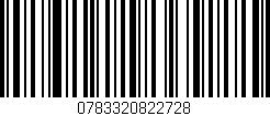Código de barras (EAN, GTIN, SKU, ISBN): '0783320822728'