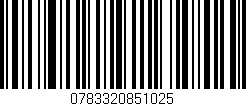 Código de barras (EAN, GTIN, SKU, ISBN): '0783320851025'