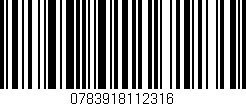 Código de barras (EAN, GTIN, SKU, ISBN): '0783918112316'