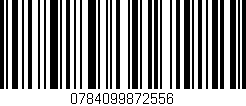 Código de barras (EAN, GTIN, SKU, ISBN): '0784099872556'