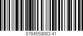 Código de barras (EAN, GTIN, SKU, ISBN): '0784559063.41'
