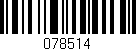 Código de barras (EAN, GTIN, SKU, ISBN): '078514'