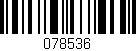 Código de barras (EAN, GTIN, SKU, ISBN): '078536'