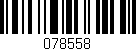 Código de barras (EAN, GTIN, SKU, ISBN): '078558'