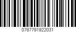 Código de barras (EAN, GTIN, SKU, ISBN): '0787791922031'