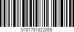 Código de barras (EAN, GTIN, SKU, ISBN): '0787791922055'
