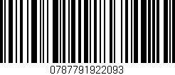 Código de barras (EAN, GTIN, SKU, ISBN): '0787791922093'