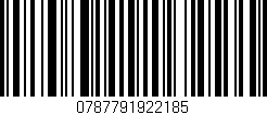 Código de barras (EAN, GTIN, SKU, ISBN): '0787791922185'