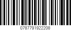 Código de barras (EAN, GTIN, SKU, ISBN): '0787791922208'