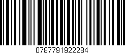 Código de barras (EAN, GTIN, SKU, ISBN): '0787791922284'