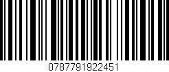 Código de barras (EAN, GTIN, SKU, ISBN): '0787791922451'