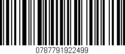 Código de barras (EAN, GTIN, SKU, ISBN): '0787791922499'