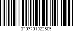 Código de barras (EAN, GTIN, SKU, ISBN): '0787791922505'