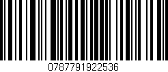 Código de barras (EAN, GTIN, SKU, ISBN): '0787791922536'