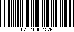 Código de barras (EAN, GTIN, SKU, ISBN): '0789100001376'