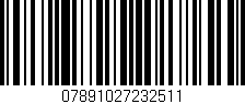 Código de barras (EAN, GTIN, SKU, ISBN): '07891027232511'