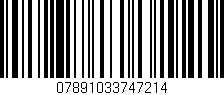 Código de barras (EAN, GTIN, SKU, ISBN): '07891033747214'