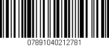 Código de barras (EAN, GTIN, SKU, ISBN): '07891040212781'