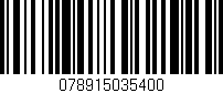 Código de barras (EAN, GTIN, SKU, ISBN): '078915035400'