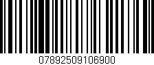 Código de barras (EAN, GTIN, SKU, ISBN): '07892509106900'
