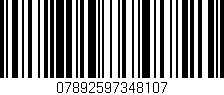 Código de barras (EAN, GTIN, SKU, ISBN): '07892597348107'