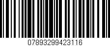 Código de barras (EAN, GTIN, SKU, ISBN): '07893299423116'