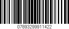 Código de barras (EAN, GTIN, SKU, ISBN): '07893299911422'